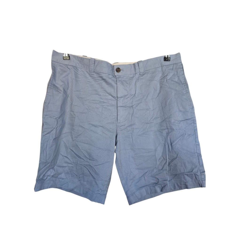 J.CREW Mercantile Flex Men's Blue Chino Shorts Solid Flat Front Button Pockets